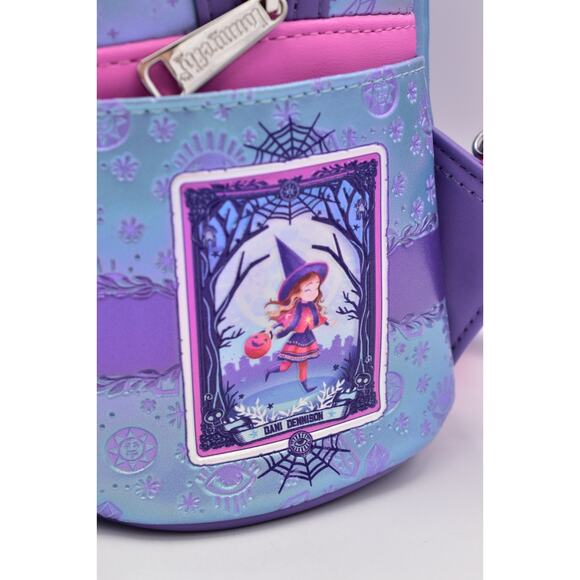 Hocus Pocus Tarot Card Binx Iridescent Glow In Dark Eyes Loungefly Mini Backpack main image 15